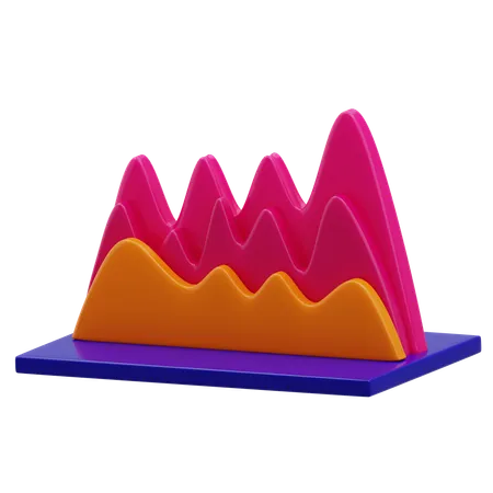 Gráfico estatístico  3D Icon