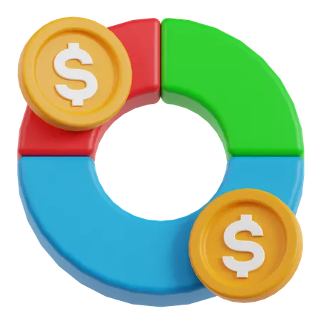 Gráfico financeiro  3D Icon