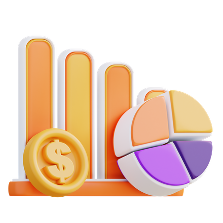 Gráfico Financeiro  3D Icon