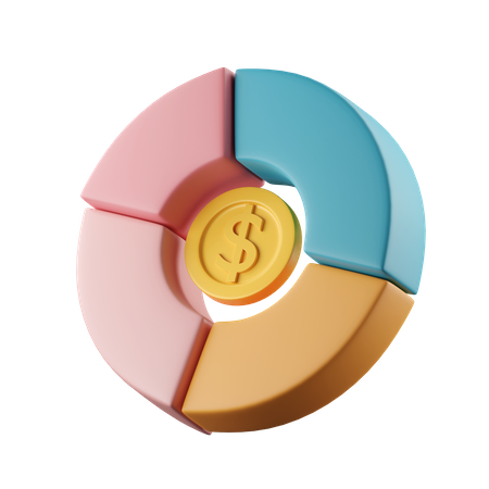 Gráfico financeiro  3D Icon