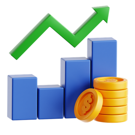 Gráfico financiero  3D Icon