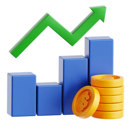 Gráfico financiero  3D Icon