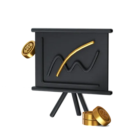 Gráfico financiero  3D Icon