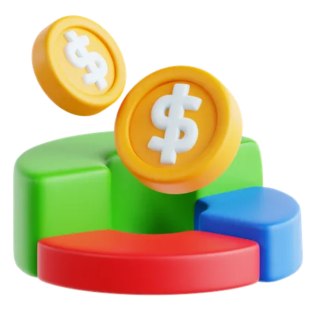 Cuadro financiero  3D Icon