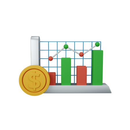 Gráfico de finanzas  3D Icon