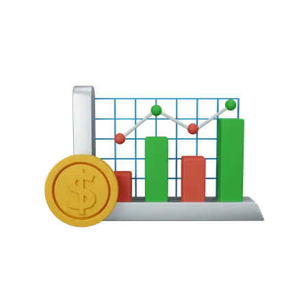 Gráfico de finanzas  3D Icon