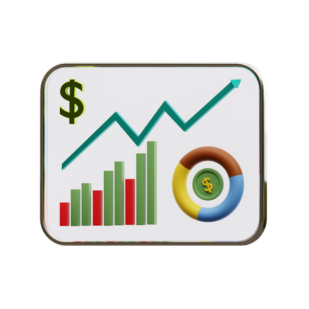 Cuadro financiero  3D Icon