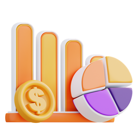 Gráfico financiero  3D Icon