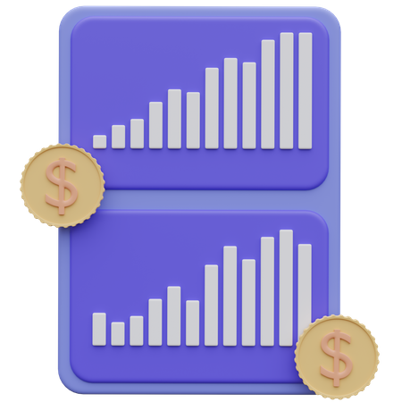Gráfico financiero  3D Icon
