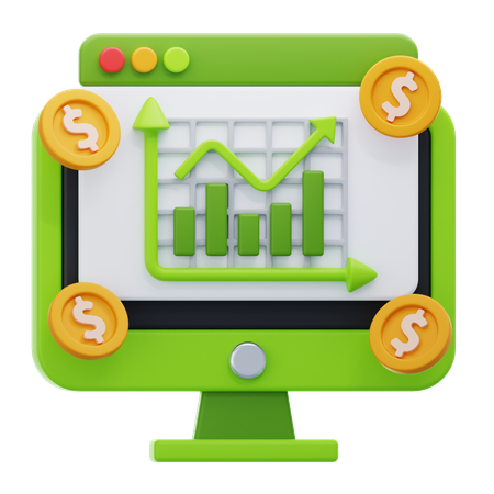 Gráfico gráfico  3D Icon