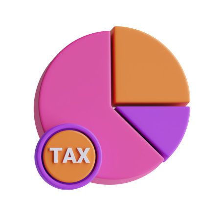 Gráfico de impuestos  3D Icon