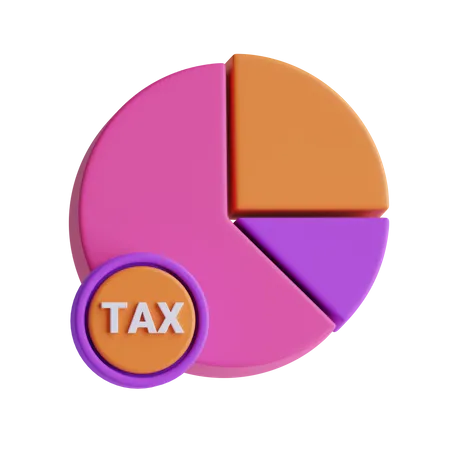Gráfico de impuestos  3D Icon