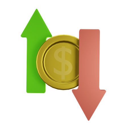 Gráfico de moeda  3D Icon