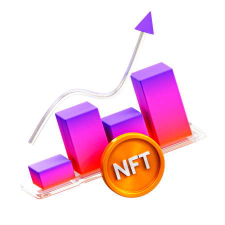 Gráfico nft  3D Illustration