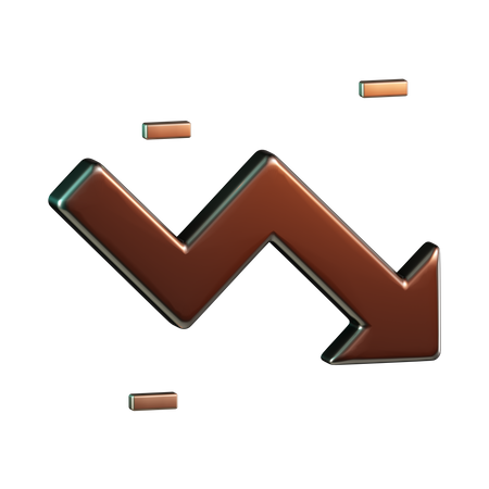 Gráfico para baixo  3D Icon