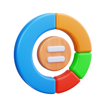 Gráfico circular  3D Icon