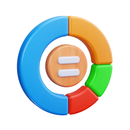 Gráfico circular  3D Icon