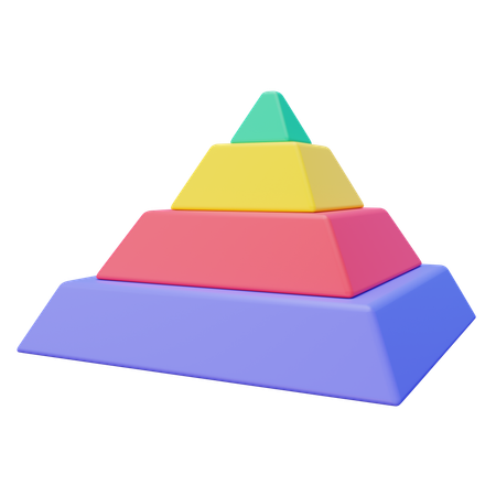 Diagrama piramidal  3D Icon
