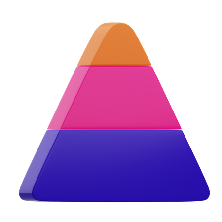 Diagrama piramidal  3D Icon