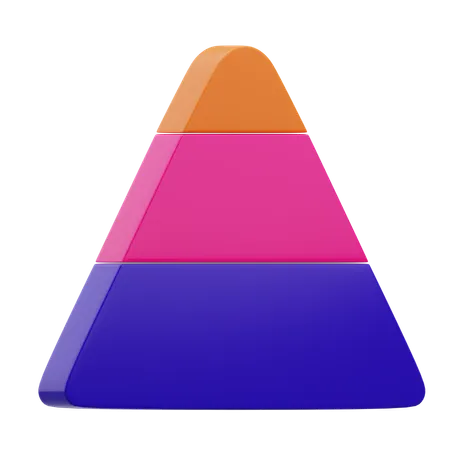 Diagrama piramidal  3D Icon