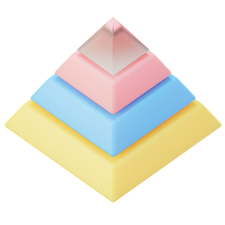 Diagrama piramidal  3D Icon