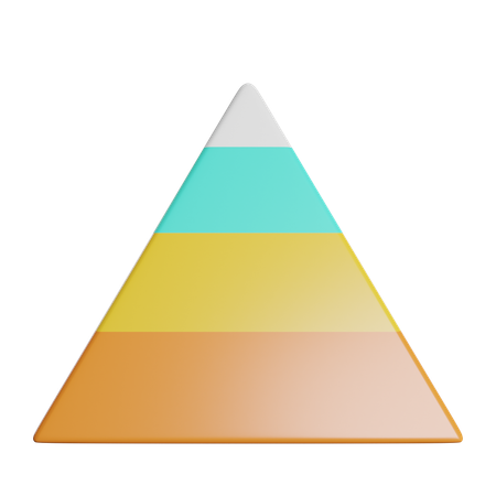 Diagrama piramidal  3D Icon