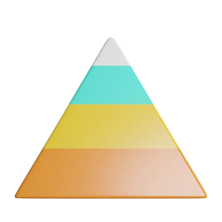 Diagrama piramidal  3D Icon