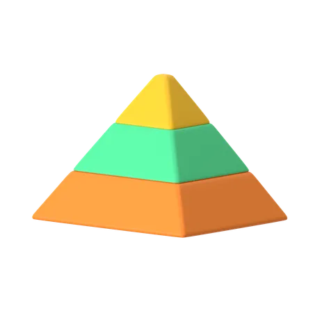 Diagrama piramidal  3D Icon