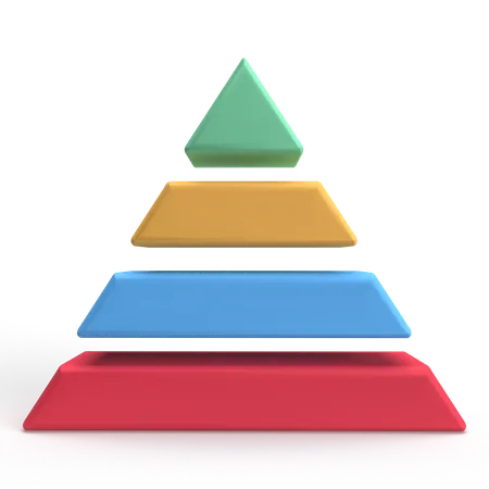 Diagrama piramidal  3D Icon