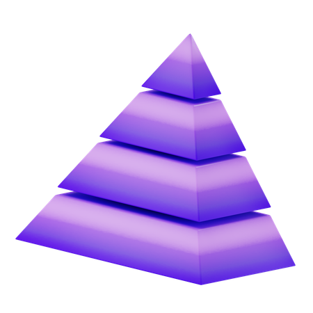 Diagrama piramidal  3D Icon