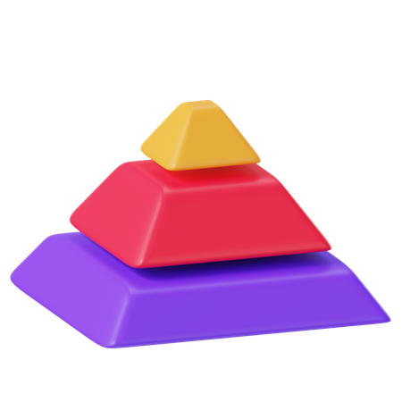 Diagrama piramidal  3D Icon