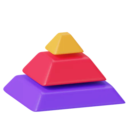 Diagrama piramidal  3D Icon