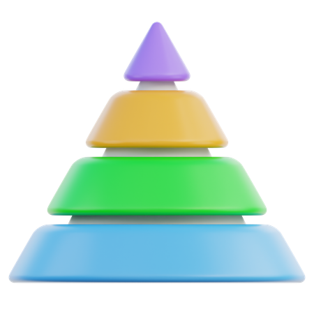 Diagrama piramidal  3D Icon