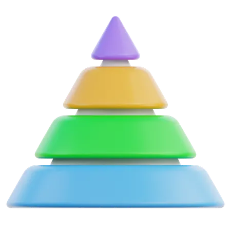 Diagrama piramidal  3D Icon