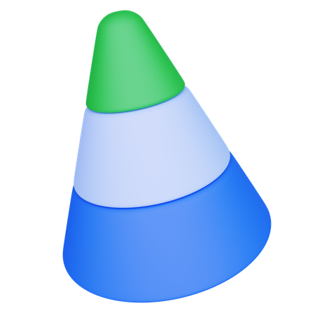 Diagrama piramidal  3D Icon