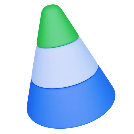 Diagrama piramidal  3D Icon