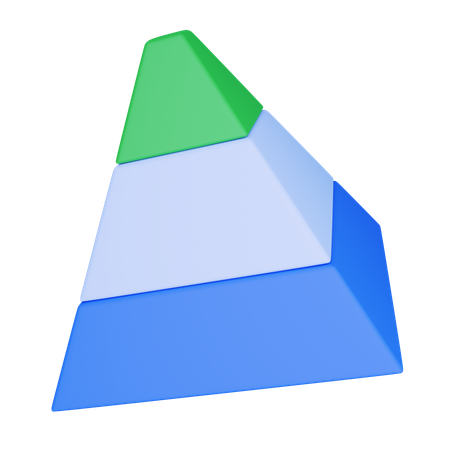 Diagrama piramidal  3D Icon