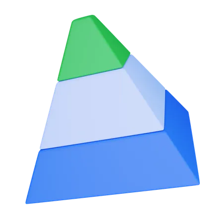 Diagrama piramidal  3D Icon