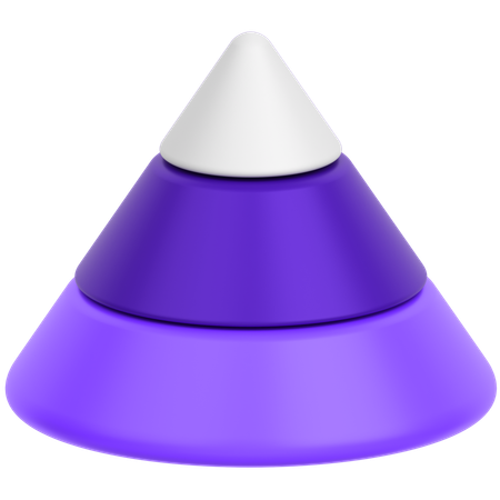 Diagrama piramidal  3D Icon