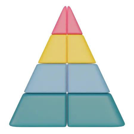 Diagrama piramidal  3D Illustration