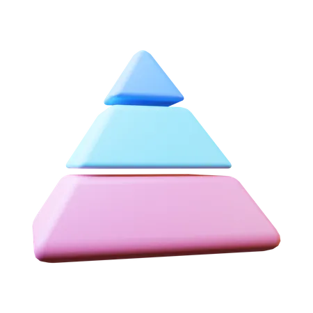Diagrama piramidal  3D Illustration