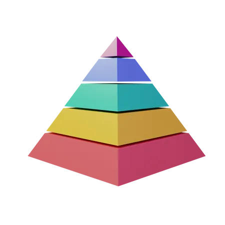 Diagrama piramidal  3D Illustration