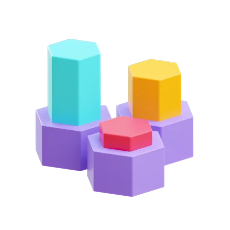 Diagrama piramidal  3D Illustration