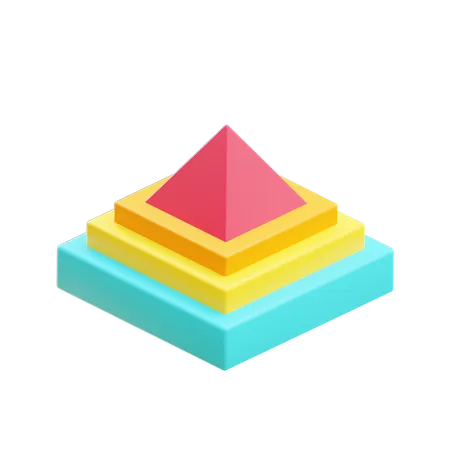 Diagrama piramidal  3D Illustration