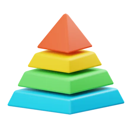 Diagrama piramidal  3D Illustration