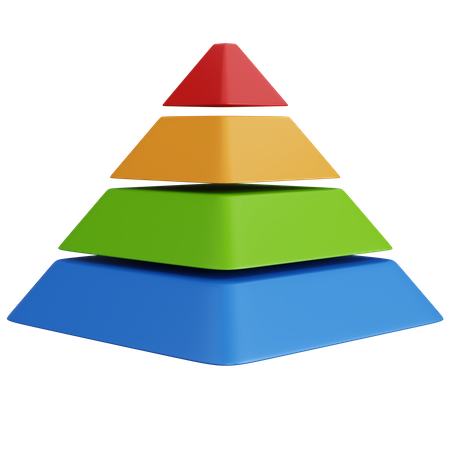 Diagrama piramidal  3D Icon