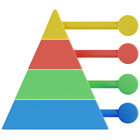 Diagrama piramidal  3D Icon