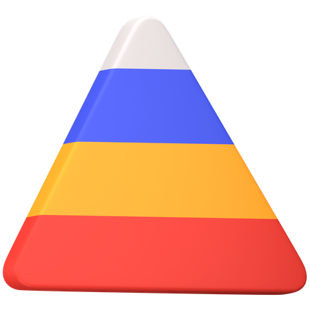 Diagrama piramidal  3D Icon