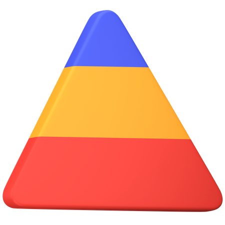 Diagrama piramidal  3D Icon