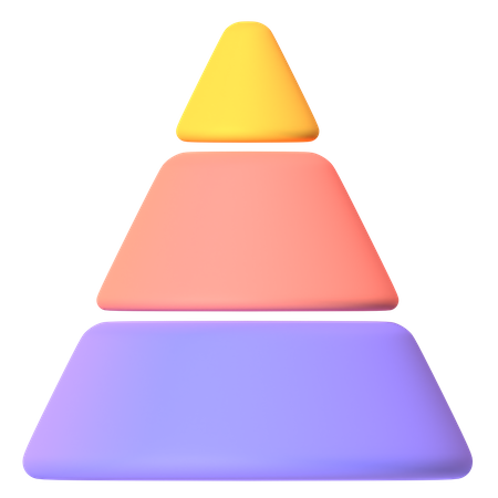 Diagrama piramidal  3D Icon